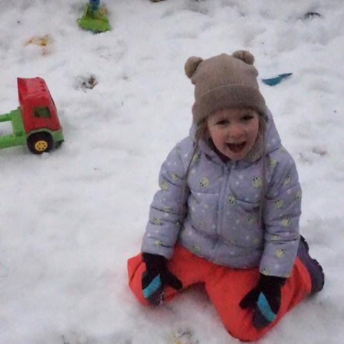 Matschen im Schnee