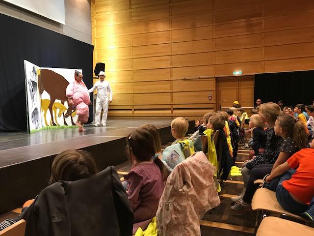 Kinder schauen sich ein Theaterstück an