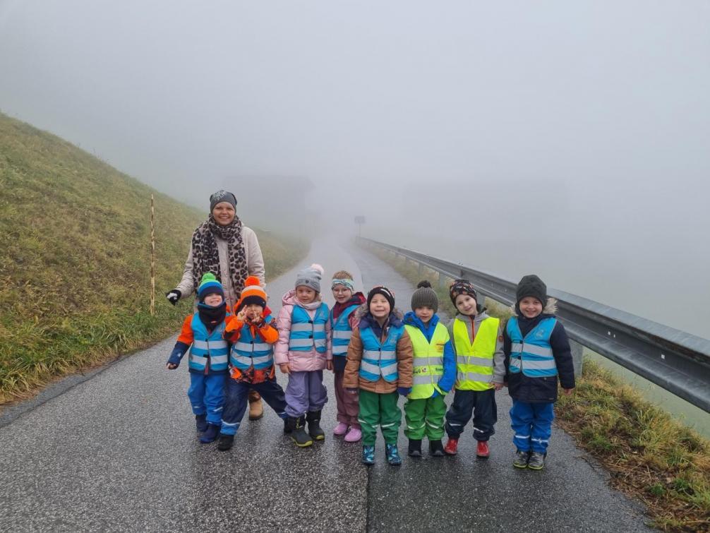 Gruppenfoto im Nebel