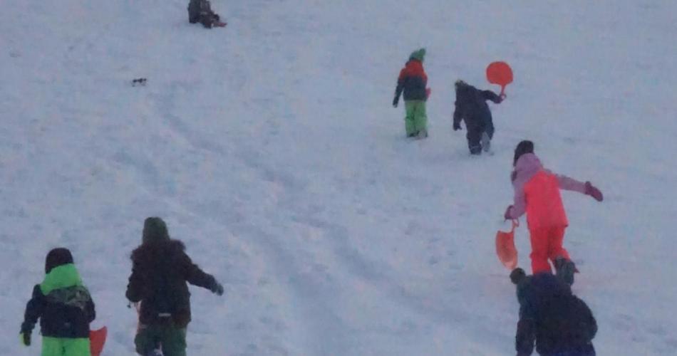 Rutschen im Schnee