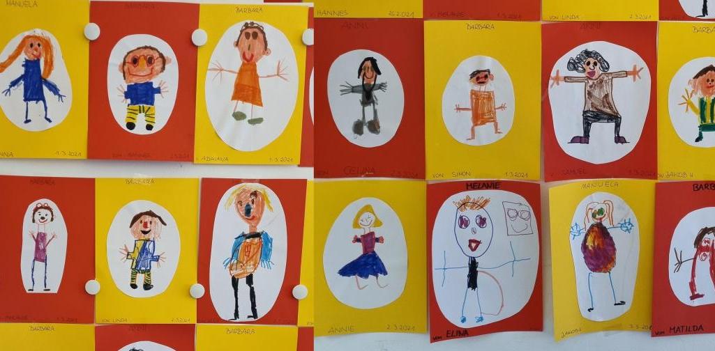 Wir Mehr Zeichnungen des Personals von Kindern